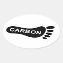 Recherche de carbone autocollants Empreinte de pas