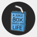 Recherche de boîte à jus autocollants Sensibilisation