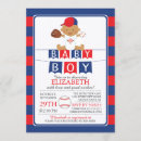 Recherche de baseball baby shower invitations Rouge