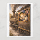 Recherche de conducteur de train cartes postales Vintage