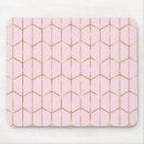 Recherche de or rose géométrique tapis souris Élégant