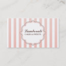 Recherche de rayures roses et blanches cartes visite Maquilleur