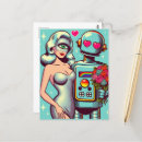 Zoek naar retro robot briefkaarten Liefde