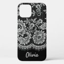 Recherche de dentelle blanche iphone coques Noir