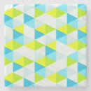 Zoek naar blauw patroon onderzetters Geometrisch