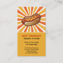Recherche de hot dogs cartes visite Repas