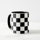 Recherche de damier noir et blanc tasses Géométrique
