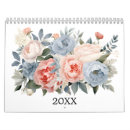 Recherche de floral calendriers Bleu rose