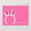 Recherche de oreilles de lapin invitations Rose