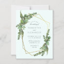 Recherche de vert et or mariage invitations Verdure