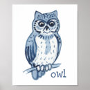 Recherche de hibou mignon de chambre enfant décorations Aquarelle