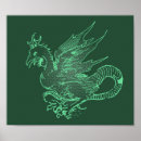 Recherche de dragon vert posters Blanc