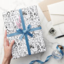 Zoek naar dorp cadeaupapier Zwart