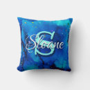 Recherche de bleu marine profond coussins Monogramme