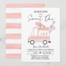 Recherche de camion crème glacée invitations Rose