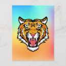 Recherche de tête tigre cartes postales Visage