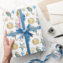 Recherche de coquillages papier cadeau Tropical