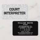 Recherche de interprétation cartes visite Langue