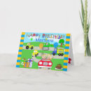 Recherche de garçons avec des voitures anniversaire cartes Bleu