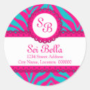 Recherche de pink zebra autocollants Monogramme