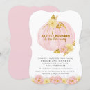 Recherche de citrouille baby shower invitations Élégant