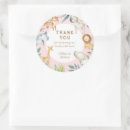 Recherche de renard de bébé autocollants Baby shower fille