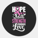 Recherche de courage cancer sein autocollants Poitrine