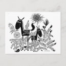 Recherche de cheval abstrait cartes postales Blanc