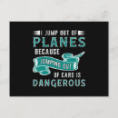 Recherche de saut de parachute cartes postales Ciel