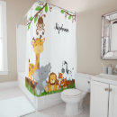 Recherche de animal rideaux douche Safari