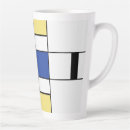 Recherche de composition tasses Piet mondrian