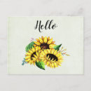 Recherche de tournesol jaune cartes postales Aquarelle