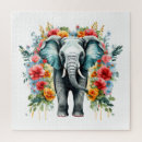 Recherche de elephants puzzles Animaux