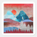 Recherche de paysage abstrait autocollants Montagnes