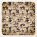 Recherche de cowboy dessous de verres Rétro