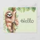 Zoek naar sloth briefkaarten Waterverf