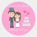 Recherche de gâteau mariage autocollants Enregistrer la date
