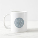 Recherche de cadre bleu tasses Monogramme