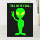 Recherche de petits hommes verts vœux cartes Alien