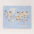 Recherche de continents puzzles Bleu