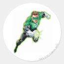 Recherche de style comique autocollants Logo vert de lanterne