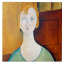 Recherche de peinture portrait carreaux Dame