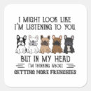 Recherche de chien vintage autocollants Bulldog français