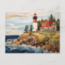 Recherche de phare côtier cartes postales Mer