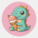 Recherche de dinosaure mignon autocollants Rose