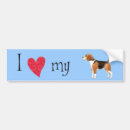Recherche de beagle voiture autocollants J'aime mon beagle