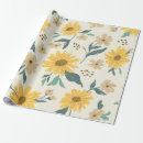 Zoek naar zonnebloemen cadeaupapier Retro