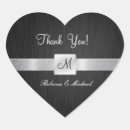 Recherche de coeur argenté autocollants Monogramme