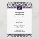 Recherche de pourpre de damassé mariage invitations Formel