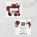 Recherche de fleurs rouges cartes visite Vintage
